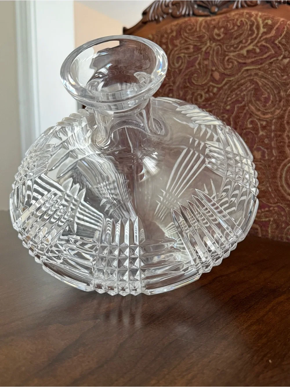 Astral Bovary Lead Crystal Side Resting Decanter Tilt Orbital Barware No Stopper